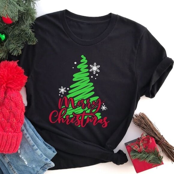 Tops - Christmas Tree Shirt, Merry Christmas Shirt, Gift For Christmas